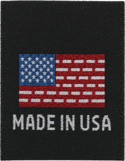 Made in USA woven label